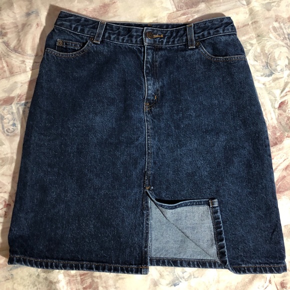 The Limited Denim Jeans Skirt Dark Blue Size 8 - Picture 2 of 5